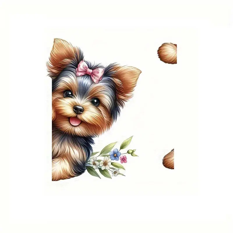 Cute Puppy Stickers for Room Decor | Removable Wall Decals alternate view