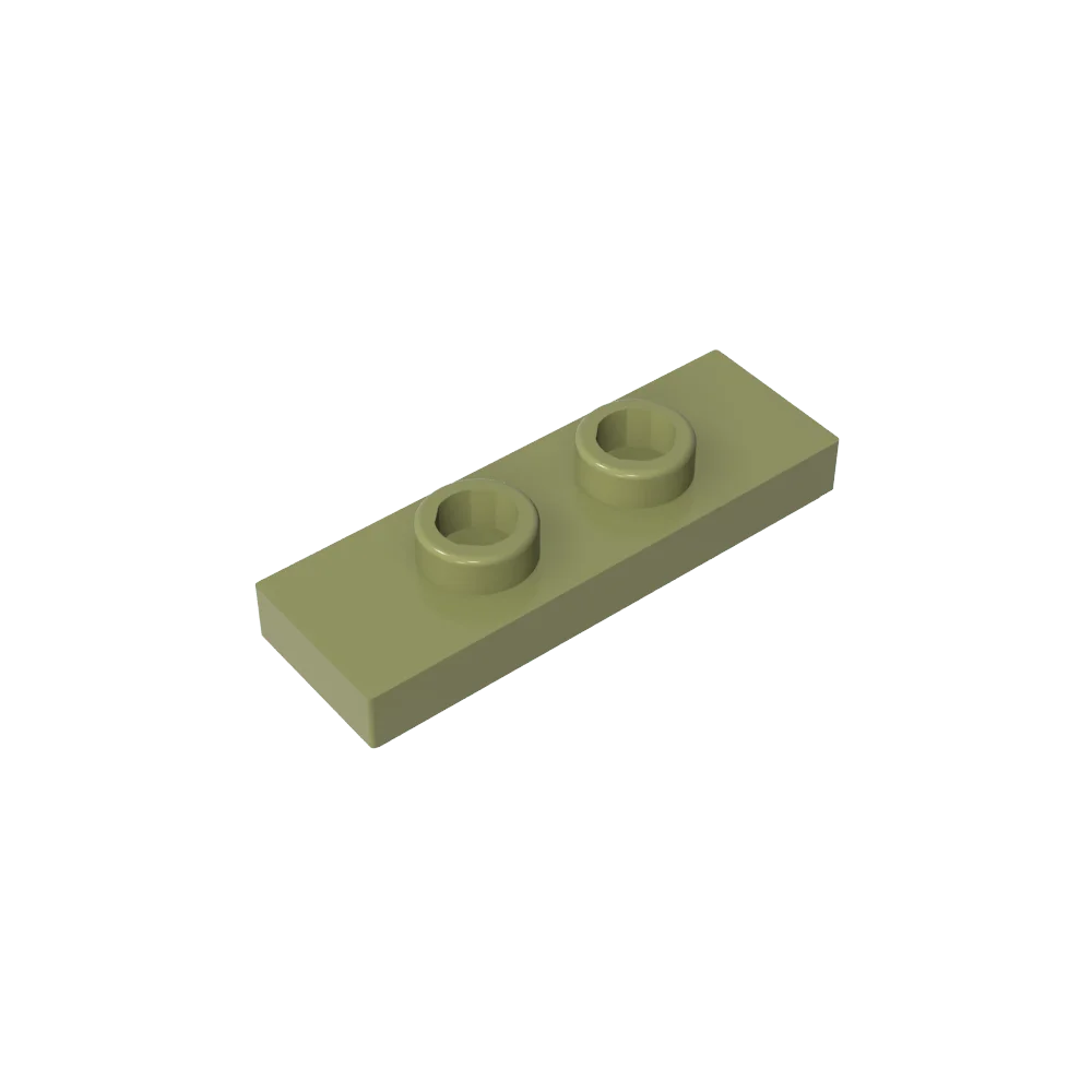 Gobricks GDS-1504 Plate, Modified 1 x 3 with 2 Studs (Double Jumper) | Compatible Buildi detail view
