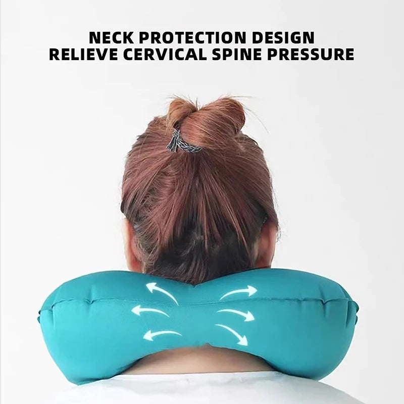 2025 New Inflatable Travel Neck Pillow | Portable U-Shaped Support Pillow close-up view
