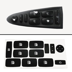 Fiat Croma 05-11 Button Repair Sticker Black Vinyl detail view