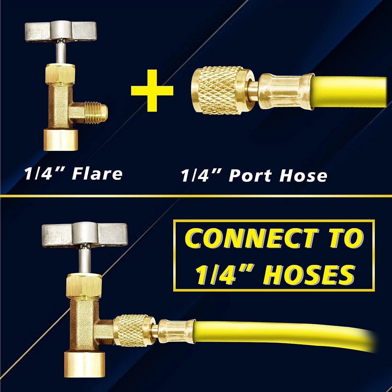 R-134a Refrigerant Can Tap Adapter 1/4 SAE Brass