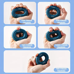 Silicone Hand Grip Ring for Strength Training | Adjustable 20-80LB Carpal Expander close-up view