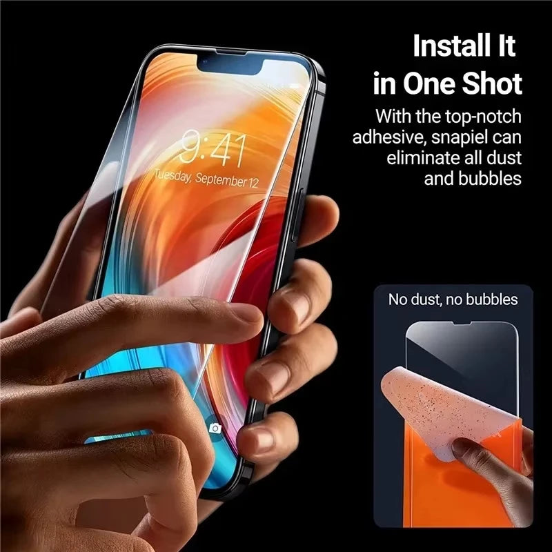 3Pcs Tempered Glass for iPhone 14 13 12 11 15 16 17 Pro Max Mini Screen Protectors for iPhone Air XR XS MAX 7 8 Plus 16e Glass