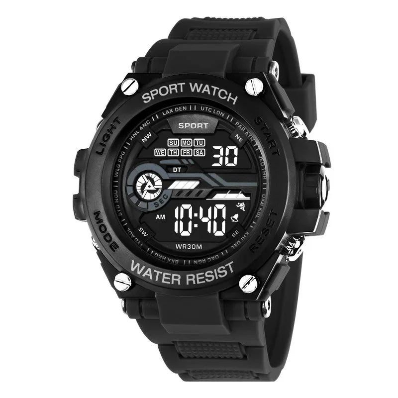 YIKAZE Men's Sports Watch Waterproof Man Sport Watches Multifuction LED Digital Mil additional angle