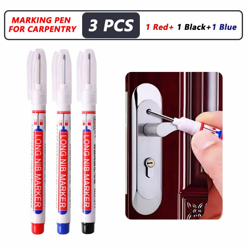 Deep Hole Long Nib Markers for Metal Wood Tile | 8-Pack Waterproof Marking Pens lifestyle view