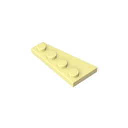 Gobricks GDS-549 Wedge Plate 4 x 2 Right | Building Block for Compatible DIY Sets close-up view