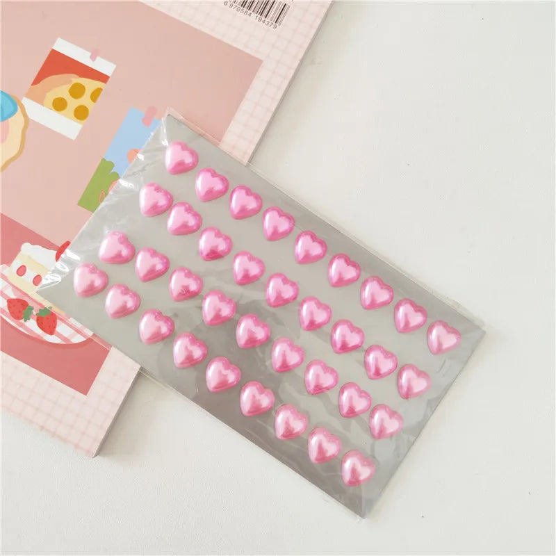 Heart Stickers 3D Stereoscopic Crystal Heart Shining Sticker for DIY Scrapbook Journal Kids Stationery Reward Supplies Stickers