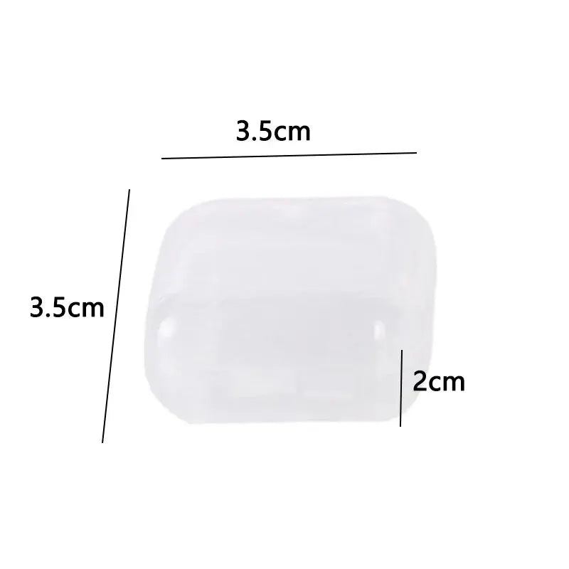 Mini Plastic Square Transparent Earrings Storage Box additional angle