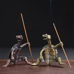 Mini Turtle Shape Incense Stick Holder | Metal Animal Incense Burner