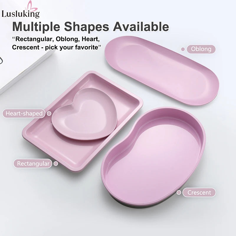 Premium Tinplate Nail Art Tray Multi Shape Nail Tool Organizer Storage Tray for Manicu close-up view