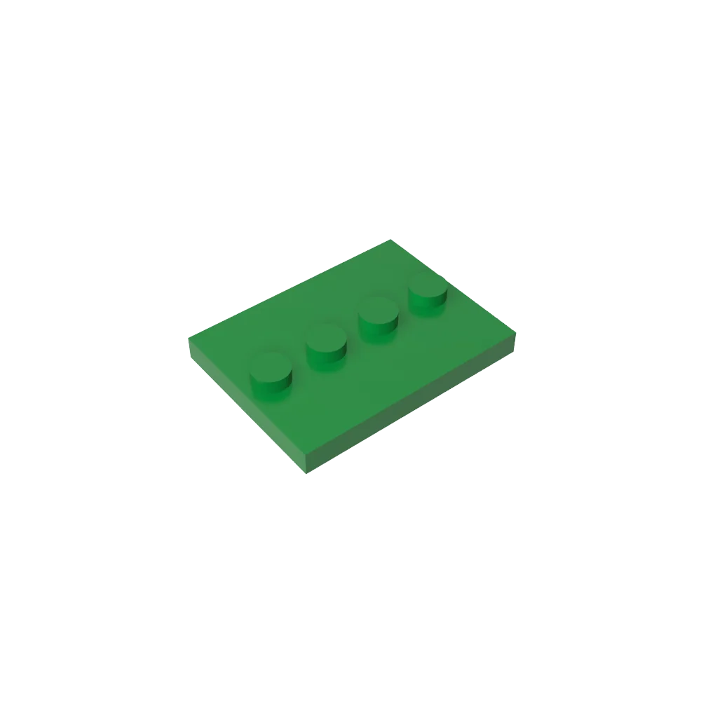 Gobricks GDS-980 Tile, Modified 3 x 4 with 4 Studs in Center | Compatible Building additional angle