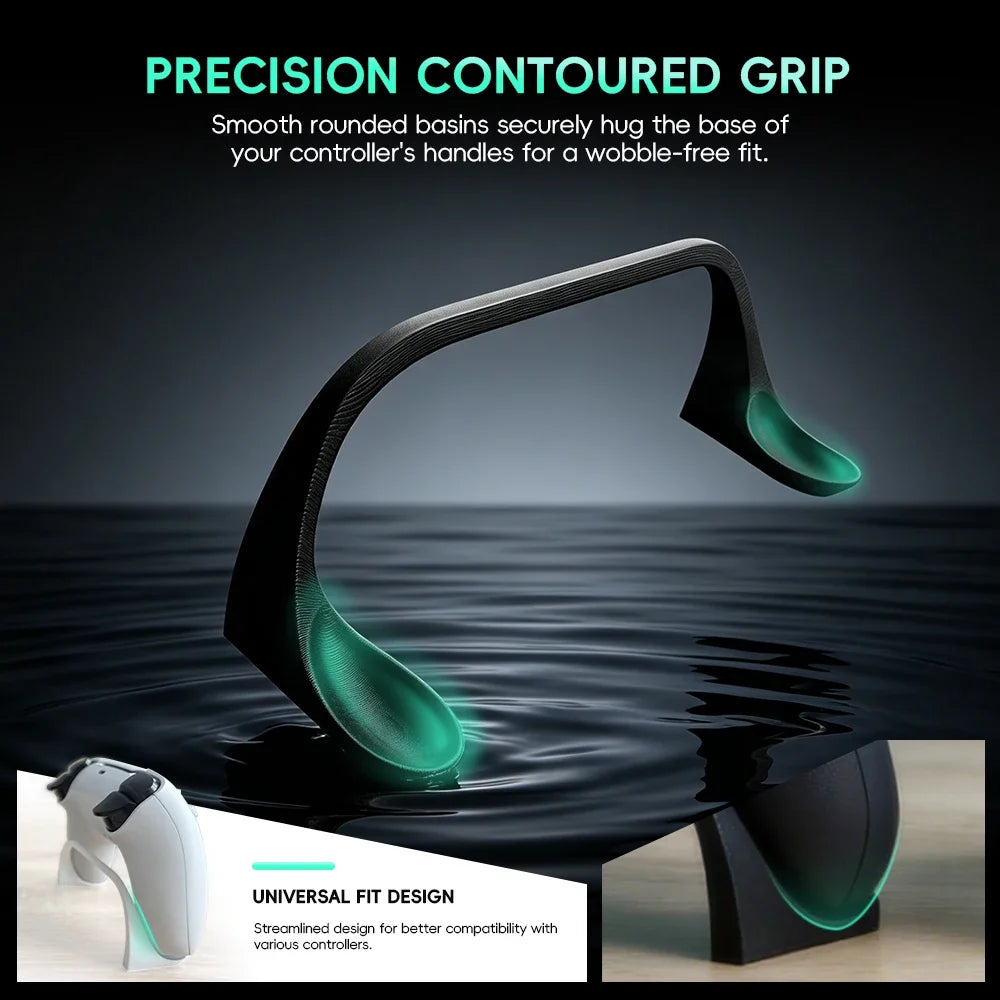 Data Frog Universal Controller Stand | Minimalist Desktop Display Dock for PS5 Xbox G lifestyle view