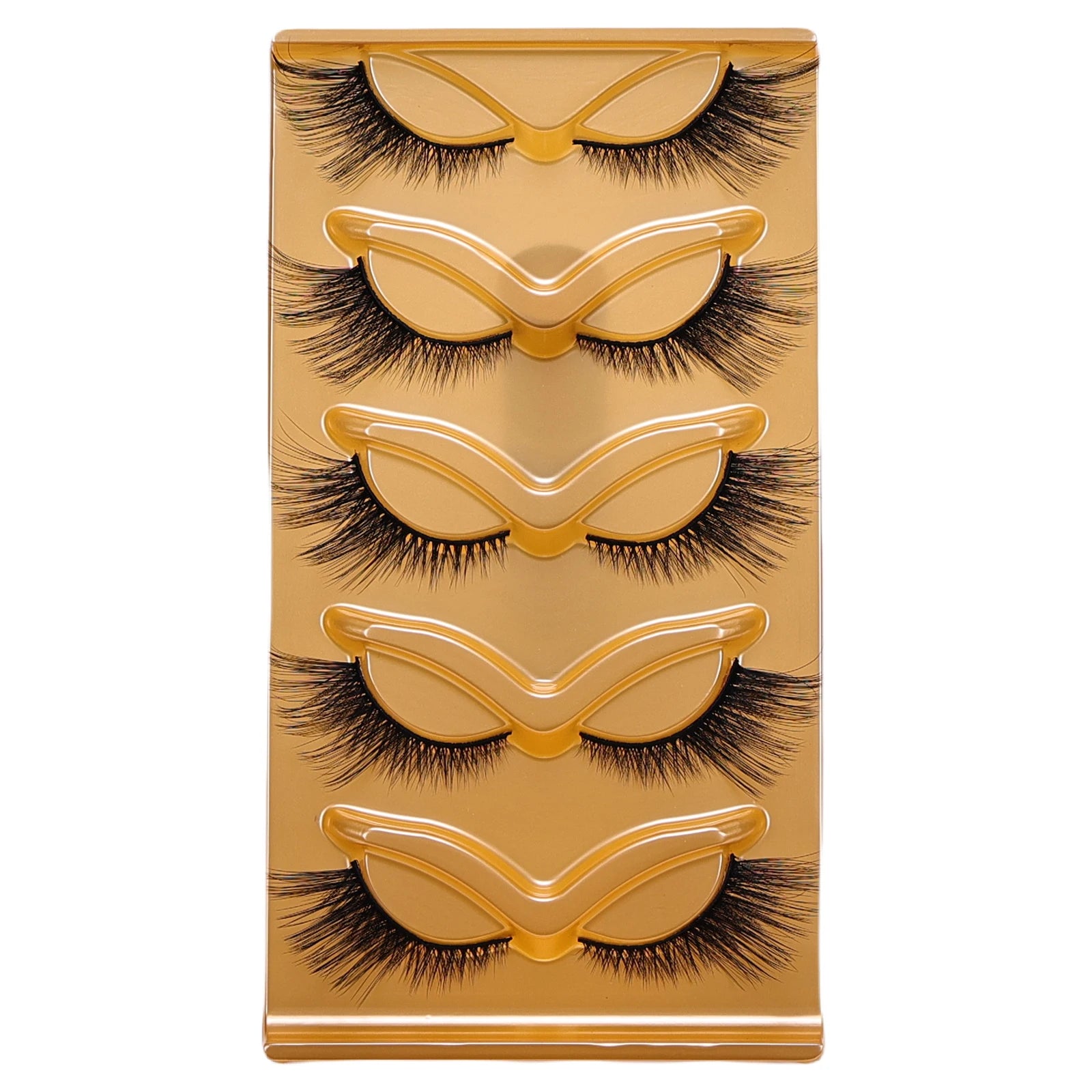 5 Pairs Cat Eye False Eyelashes Eye End Lengthening Long Curling Thick Fluffy All-match Comfortable Fake False Eyelashes