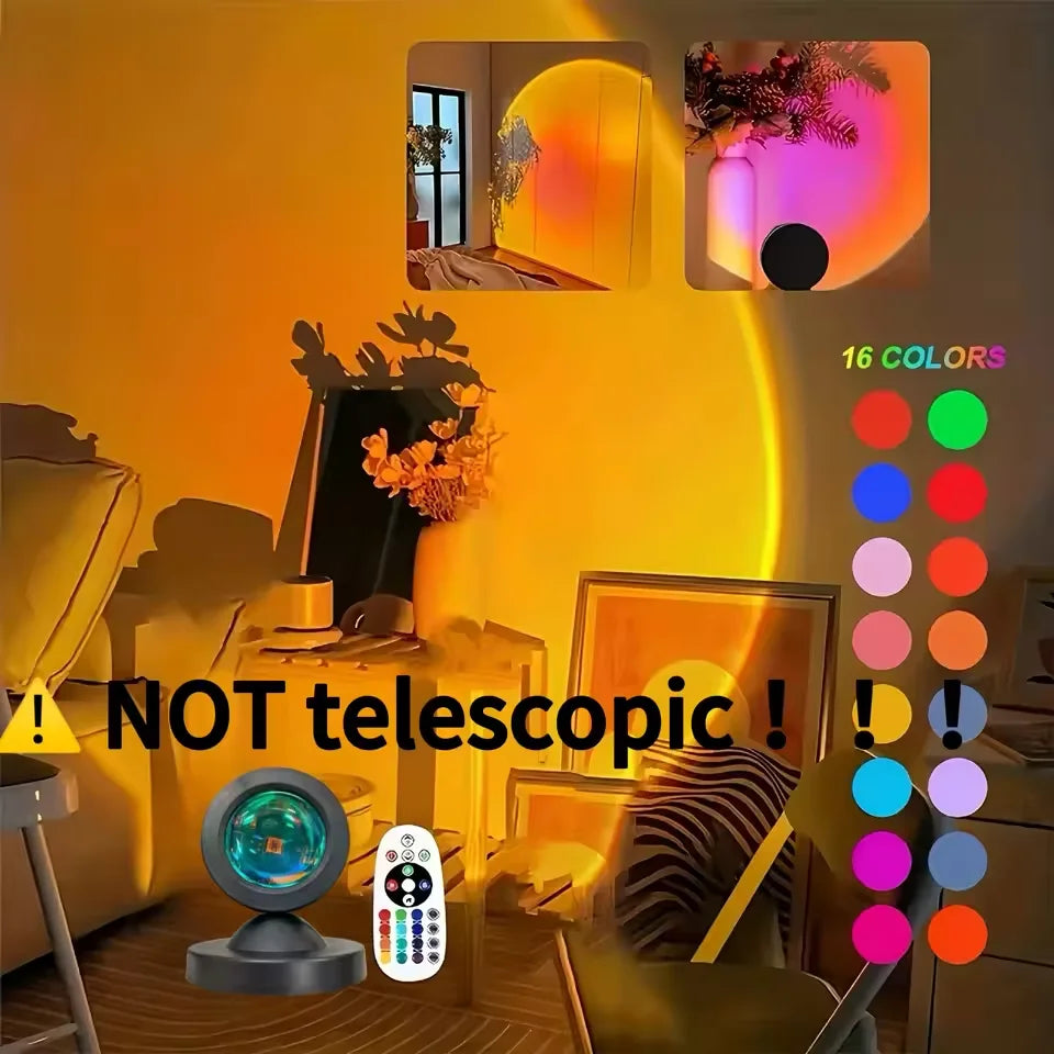 Sunset Projection Lamp with Remote | 16 Color LED Night Light alternate view