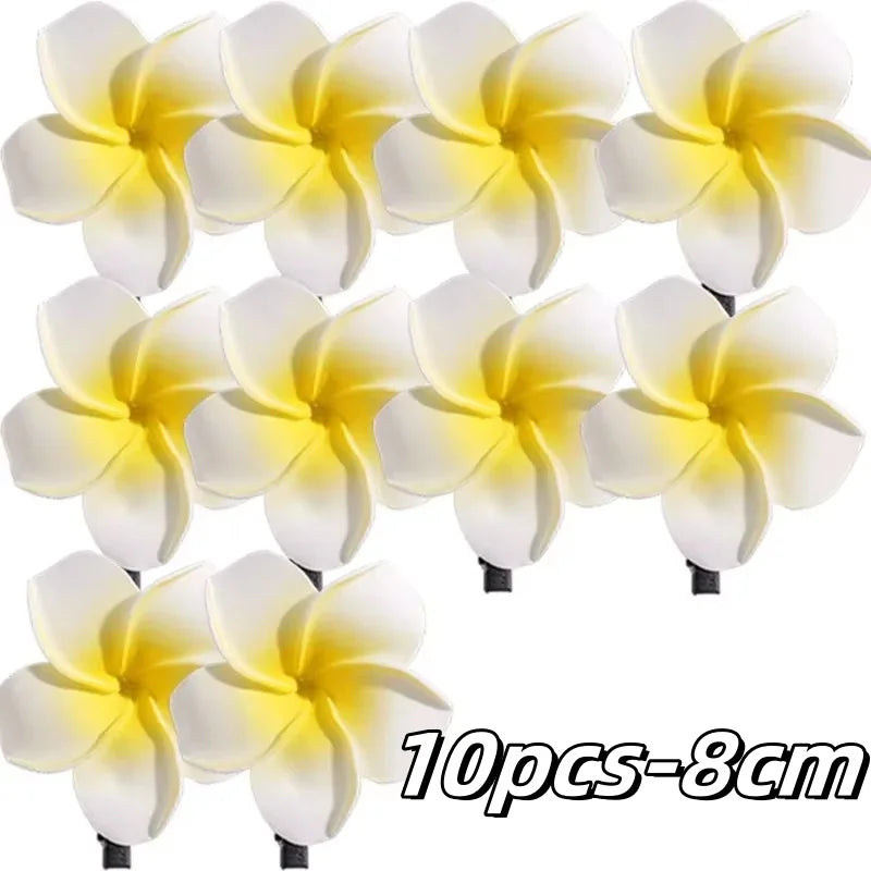 3pcs/10pcs Set Plumeria Hair Clip for Women Fashion Flower Duckbill Clip Cute Girls Side Clip Hair Accessories