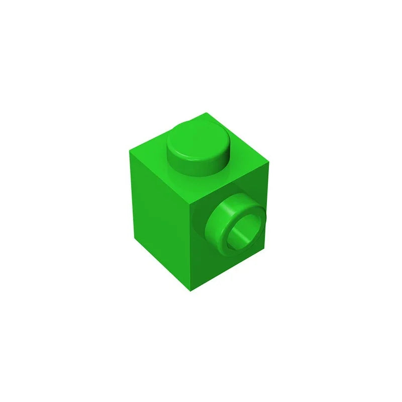Gobricks GDS-635 BRICK 1X1 W. 1 KNOB | Single Side Bump Building Block Compatible wit lifestyle view