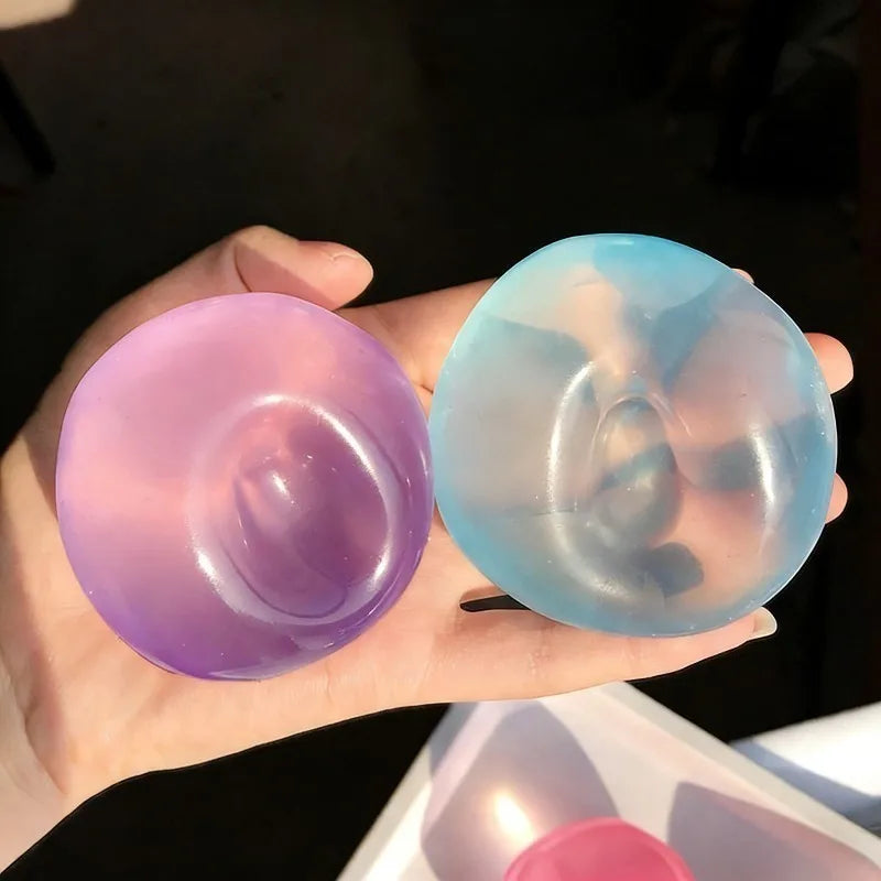 Transparent Mochi Squishy Toy | Coconut Oil Maltose Sensory Fidget for Adults close-up view