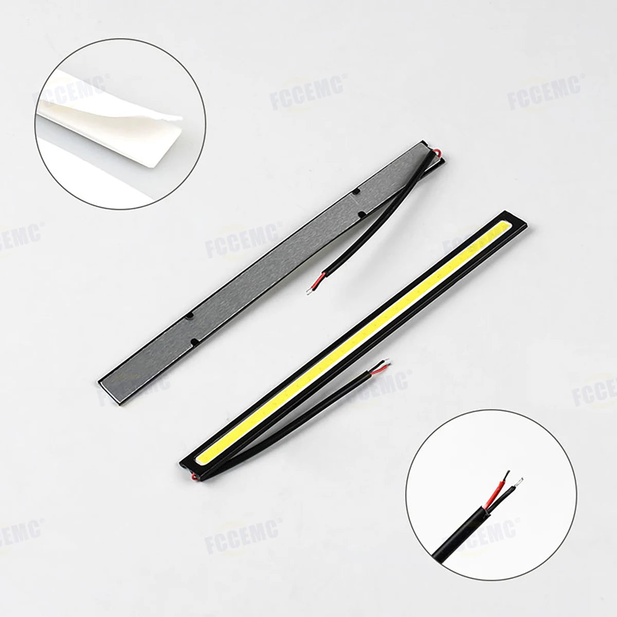 2pcs Ultra Thin LED Car COB Daytime Running Lights | Waterproof 12V Ambient Lamp Bar lifestyle view