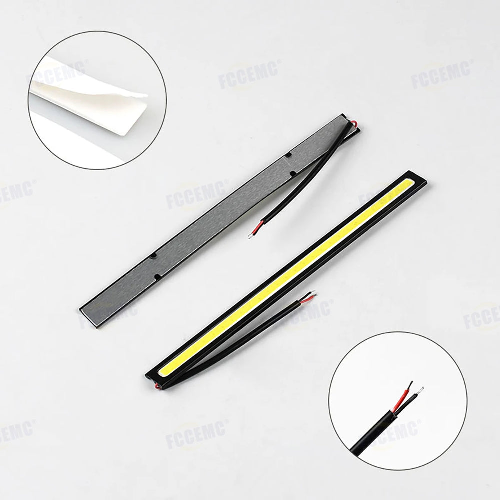 2pcs Ultra Thin LED Car COB Daytime Running Lights | Waterproof 12V Ambient Lamp Bar lifestyle view