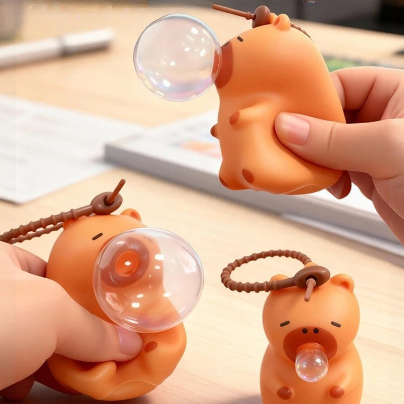 1PC Creative Capybara Doll Spit Bubble Fidget Decompression pinch toy Relieve Stress alternate view