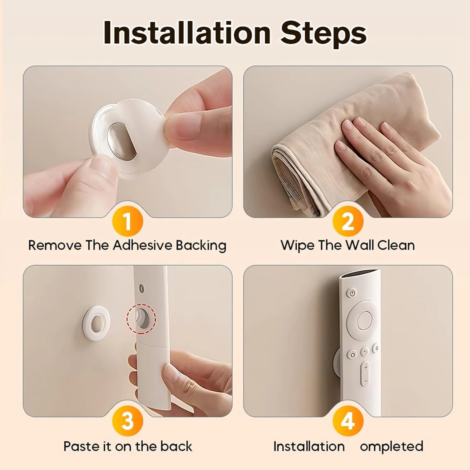 Holder Wall Mount Adhesive TV/Air Conditioner Remote Control Holder lifestyle view
