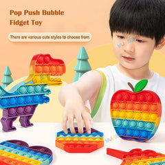 Rainbow Pop Push Bubble Fidget Toy | Sensory Stress Relief for Kids and Adults alternate view