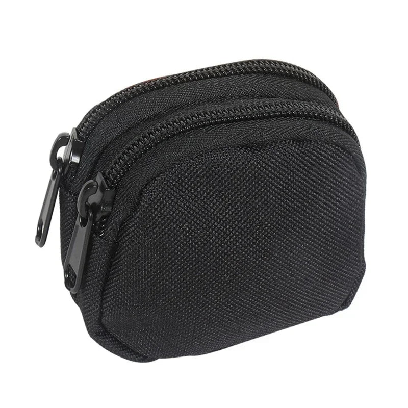 Nylon Double Zipper Pocket Coin Purse Men Tactical Molle Pouch Lightweight Outdoor Small detail view