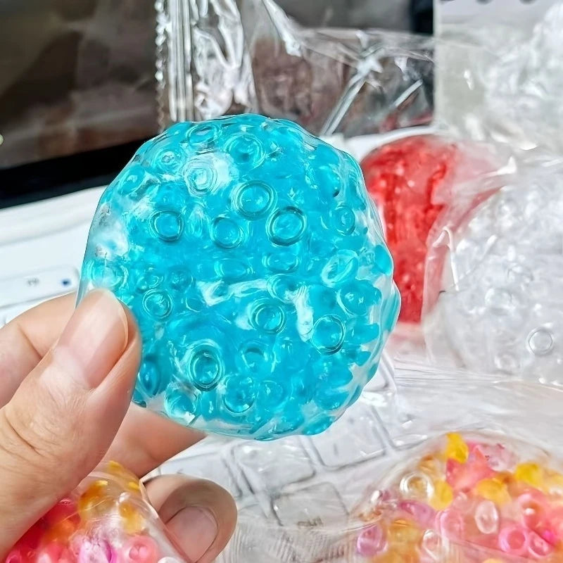Squishy Balls Ice Beads Squeeze Toy | Super Soft Mochi Fidget Stress Relief Gift close-up view