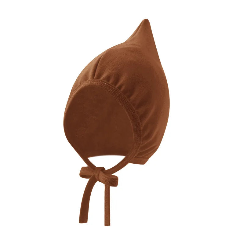 Cotton Newborn Elf Hat for Baby Boys and Girls | Soft Unisex Beanie for 0-12 Months close-up view