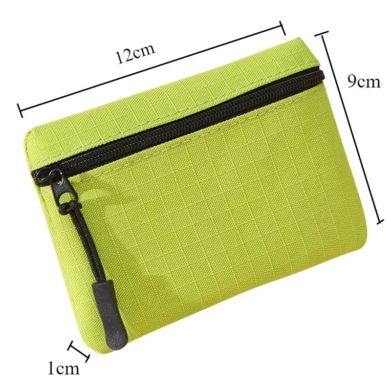 Women Mini Zippers Canvas Coin Purse | Compact Wallet with Keychain additional angle