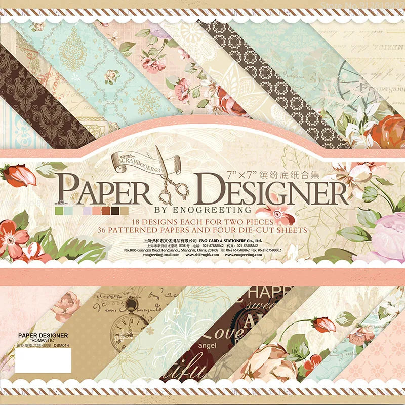 7 Inch Vintage Scrapbook Paper Set | 40 Sheets Retro Cardstock for DIY Crafts additional angle