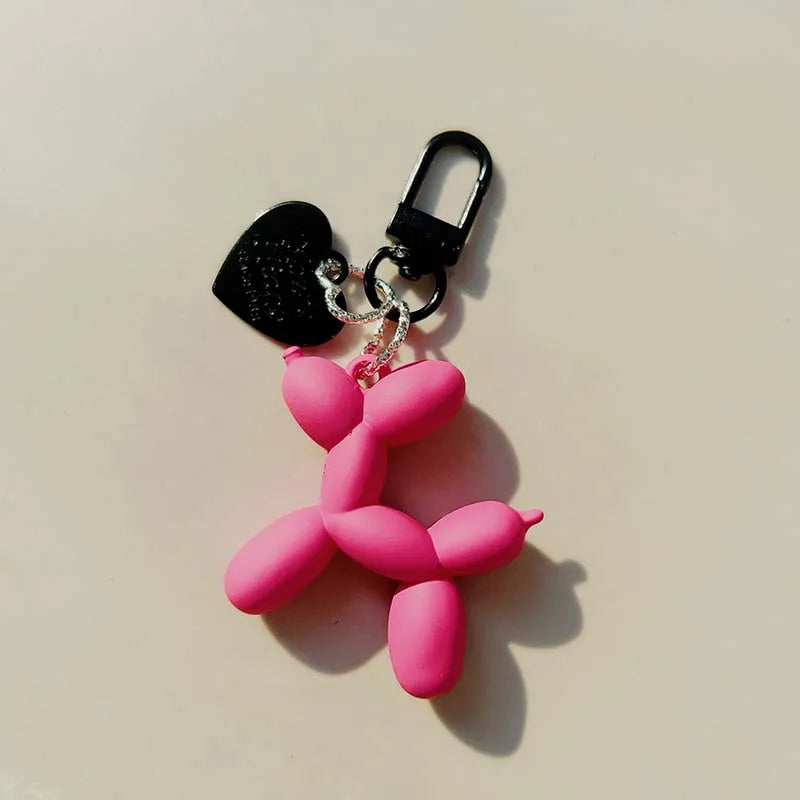 Jelly Cute Jelly Balloon Dog Keychain Pendant Cartoon Dog Chain Keychain - Lovely Acce close-up view