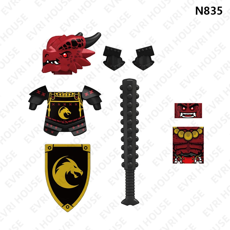 Dragon Knight Building Blocks Mini Figures | Compatible Building Brick Toys Set detail view
