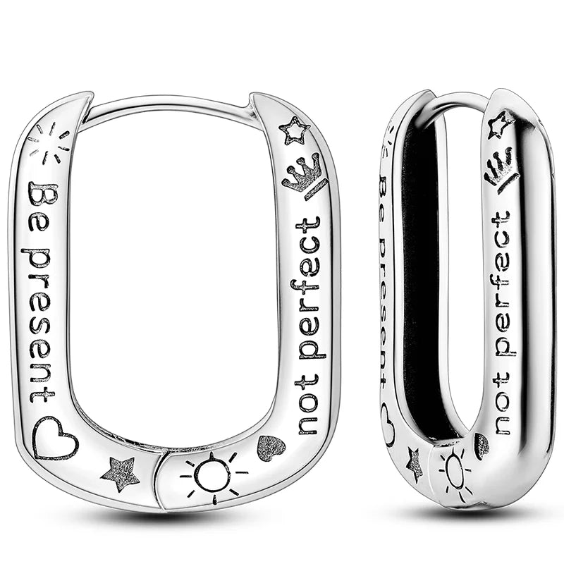 Hot Classic Original 925 Sterling Silver Earrings Colorful Circle Hoop Earrings For W alternate view