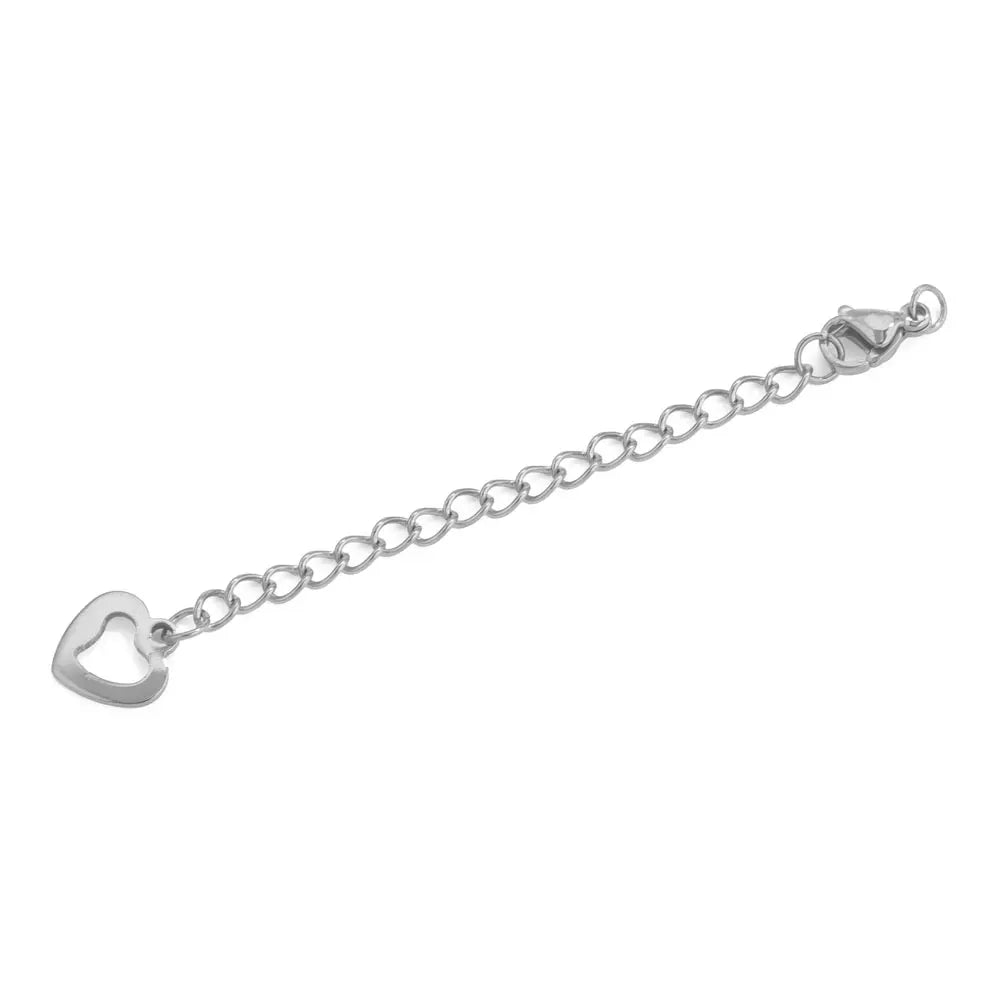 10pcs Stainless Steel Extension Extended Tail Chains With Lobster Clasps For Bracelet lifestyle view