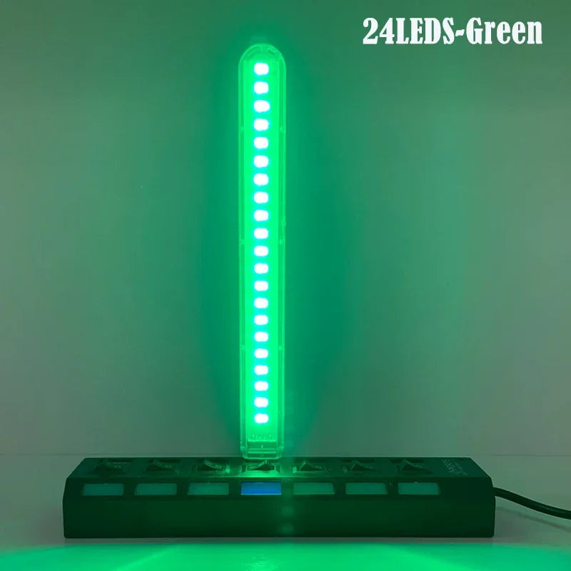 DC5V 24LED USB Night Light | 7 Color Atmosphere Lamp for Live Streaming close-up view