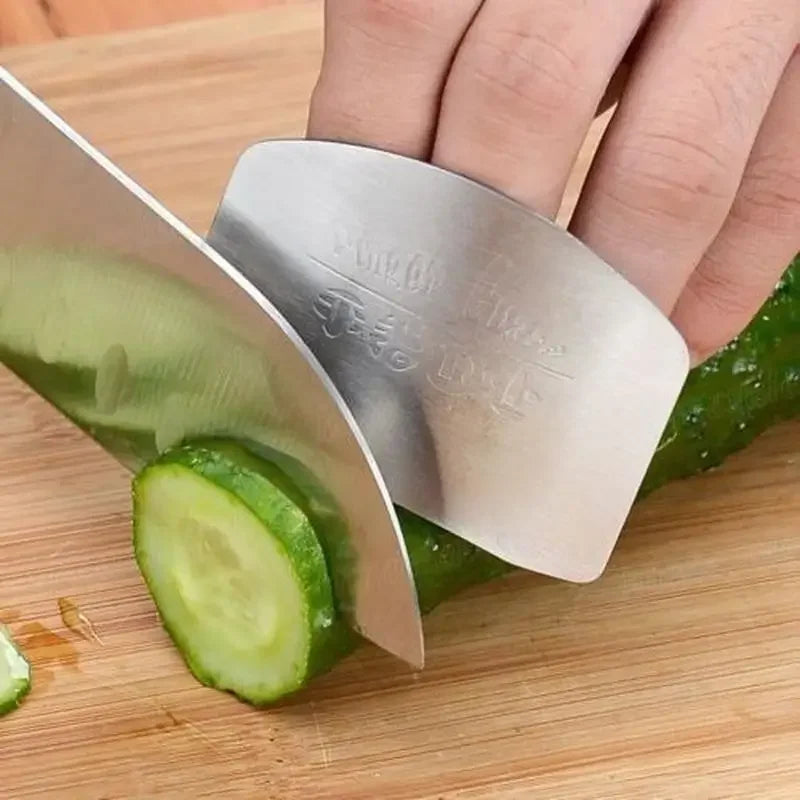 1 Pcs Stainless Steel Kitchen Tool Hand Finger Protector Knife Cut Slice Safe Guard detail view