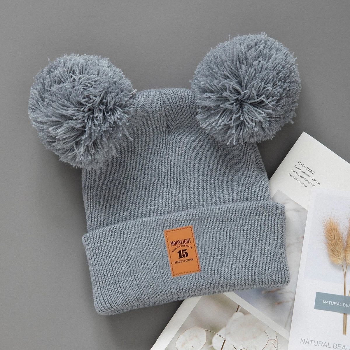 Baby Knit Pom Pom Hat | Warm Winter Cap for Toddlers alternate view