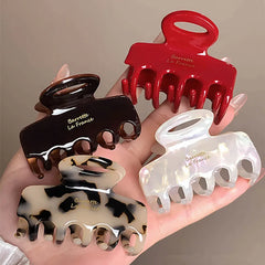 Red Acetate Hair Crabs 5.5cm Long Hair Clips for Girls And Women Korean Fashion Tie up Hair Accessor