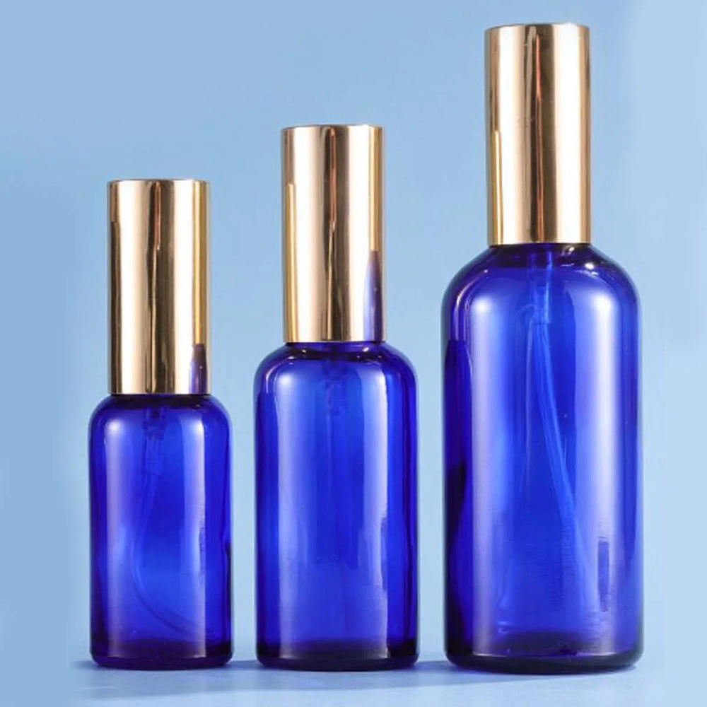 15/30/50/100ml Essential Oil Spray Bottle Blue Fine Mist Perfume Atomizer Refillable Emp detail view