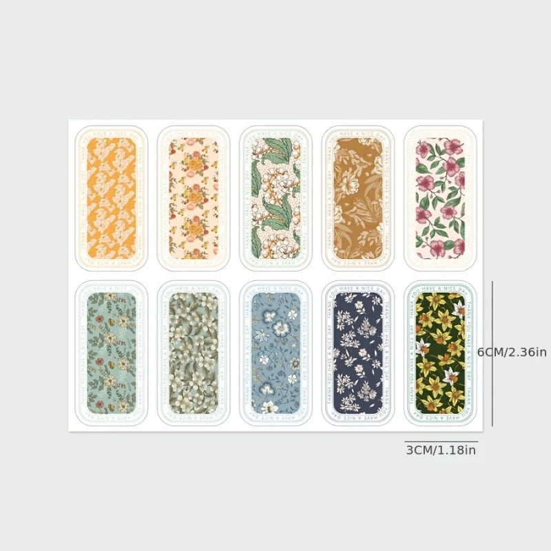 100pcs Special-Shaped Flower Sticker Roll | Gift Box Sealing and Packaging Stickers lifestyle view