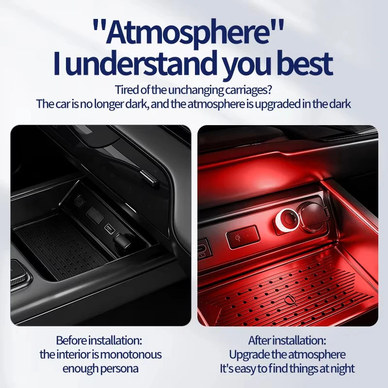 Car Mini USB LED Ambient Light | Portable Decorative Atmosphere Lamp close-up view