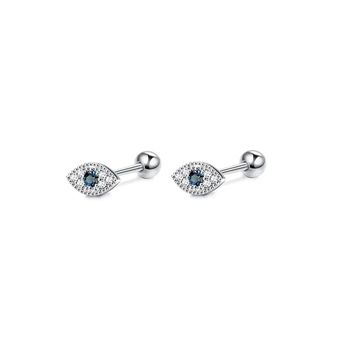 2pcs Hypoallergenic Stainless Steel Cartilage Stud Earrings,Eye Flame Moon Barbell additional angle