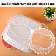 100 Piece Disposable Fresh Keeping Cover | Plastic Food Storage Covers Reusable Bowl alternate view