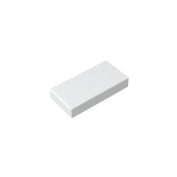 Gobricks GDS-566 Fliese 1 x 2 mit Nut | Kompatibler Baustein