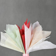 40pcs Milk Cotton Tissue Paper for Flower Wrapping | DIY Bouquet Craft Supplies close-up view