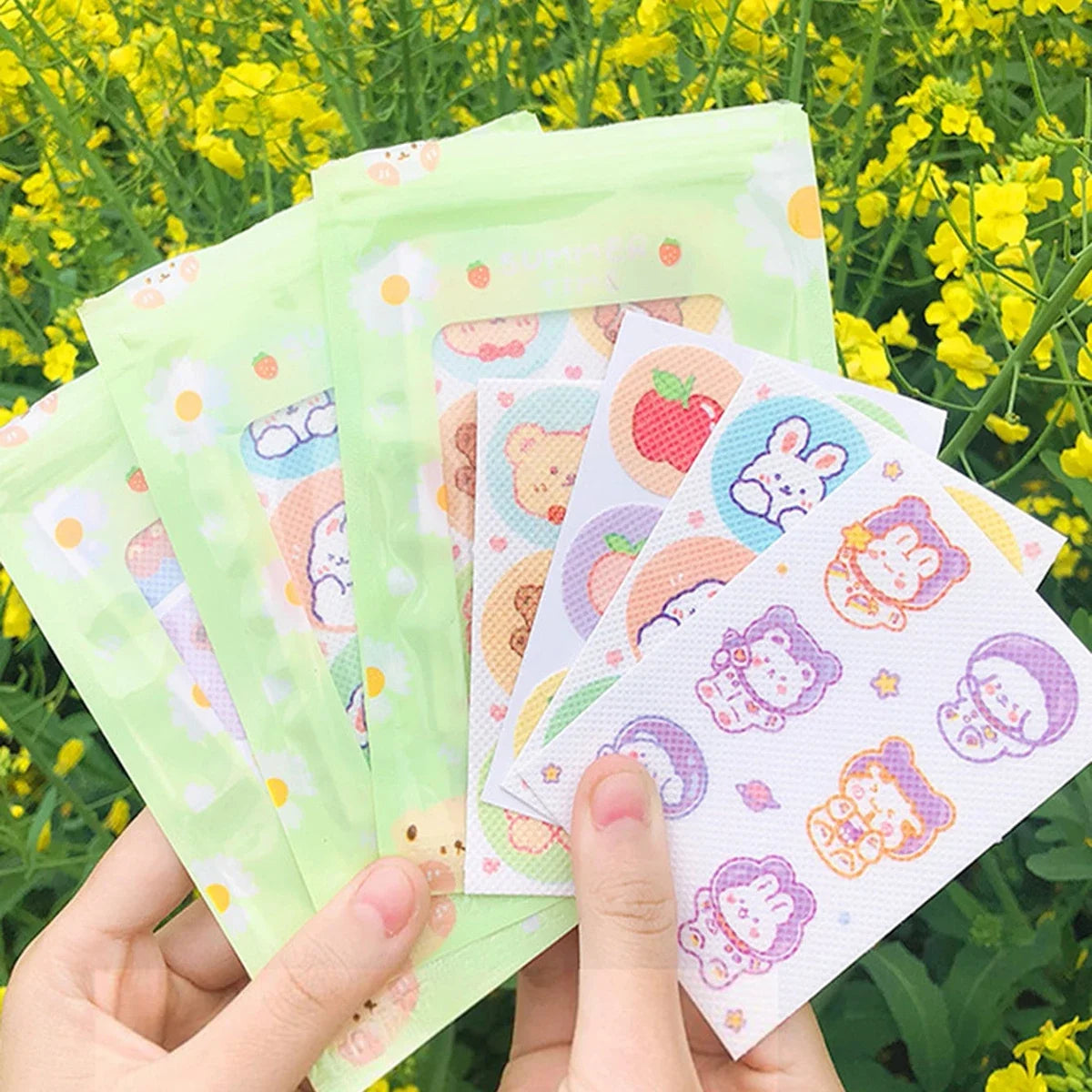 18 Pack Girl Heart Mosquito Repellent Patches | Portable Mosquito Stickers for Kids lifestyle view