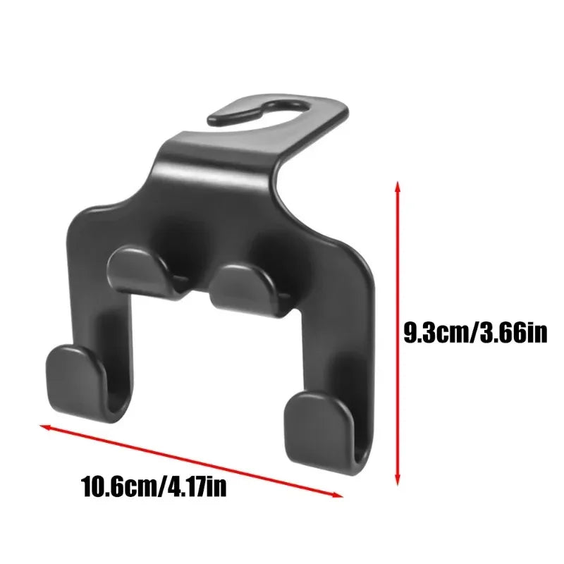 1pcs Multifunctional Car Seat Back Hook Double Head Phone Hanger Headrest Hanging B additional angle