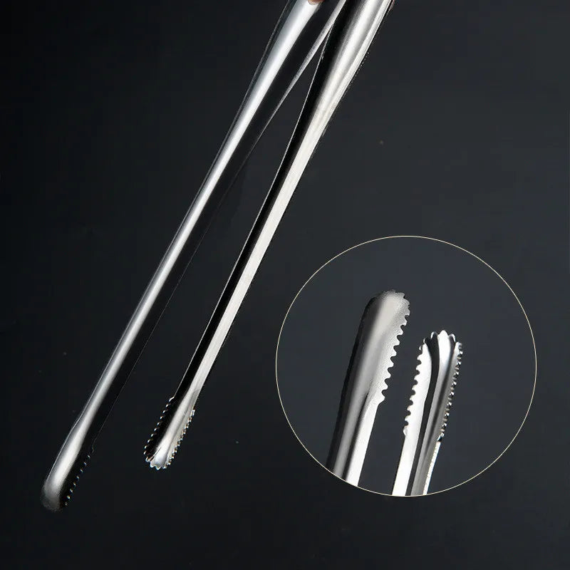 Steel Grill Tongs Food Clip Steak Clip Bread Tong Cooking Utensils Party Non-Slip K additional angle