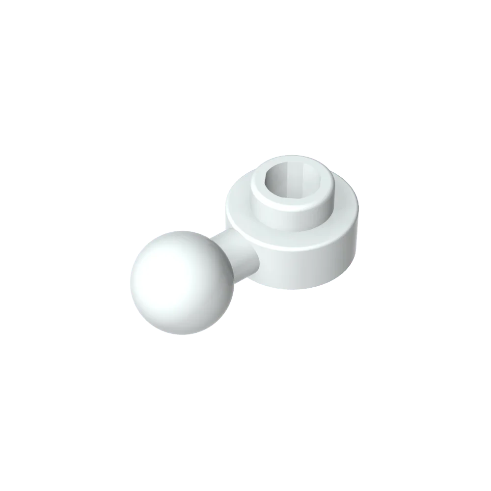 Gobricks GDS-1500 Hinged Plate 1x1 with Ball Head | Compatible Building Brick close-up view